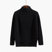 Lina - Bequemer Strickpullover – Schwarz