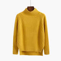Lina - Bequemer Strickpullover – Gelb