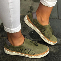 Lilian | Damen Plattform Schuhe Slip-On Erhöht Komfort Modern Trend – Grün