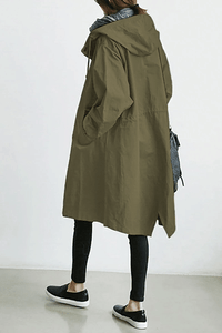 Damen Wasserdichte Funktions-Windjacke mit Kapuze – Moosgrün