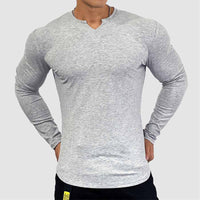 Ferdinand | Herren Figurbetontes Langarm Shirt – Grau