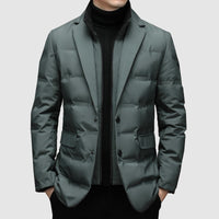 Herren Winterjacke | Slim Fit Gestepptes Design – Grau
