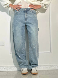 Gertrud | Diamant-Hose – Hellblau