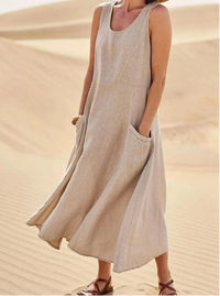 Johanna Maxi Sommerkleid | Dein bestes Sommerkleid! – Beige