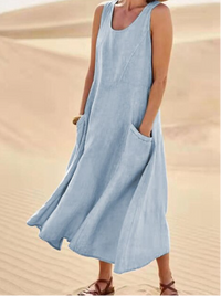Johanna Maxi Sommerkleid | Dein bestes Sommerkleid! – Blau