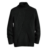 Schöner dicker Pullover für Männer - MANI – Schwarz