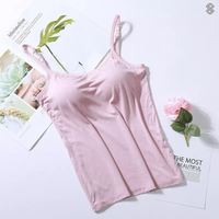 Juliane | Bequemes Tanktop mit integriertem BH – Rosa