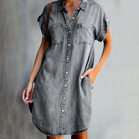 Daphné - Denim Kleid – Grau