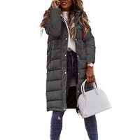 Elegante Damen Baumwolljacke mit Taschen – Dunkelgrau