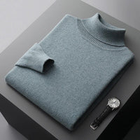 Basic Rollkragenpullover für Herren | Unifarbenes Design – Grün