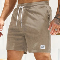 Joshua | Herren Legere strukturierte Shorts – Khaki