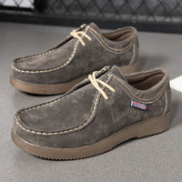 Heidi-Mode | Bequeme Wildlederschuhe mit Anti Rutsch Sohle für Mehr Komfort – Dunkelbraun