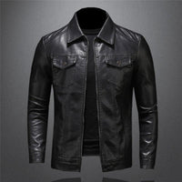 Elias | Herren Casual Biker-Reissverschlussjacke – Schwarz