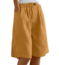 Kurze Hosen Damen | Bequeme Shorts für Damen im Lässigen Stil für Warme Tage – Erdgelb