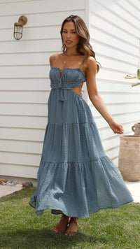 Johanna | Midi-Kleid – Blau