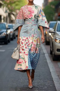 Celeste - Stilvolles Blumenkleid – BUNT