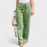 Loreen - Leichte Leinenhose – Grün