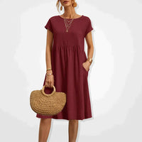 Mila | Ibiza Damen Kleid – Burgunderrot