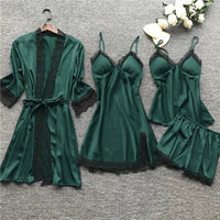 Sarina - Satin-Pyjama-Set – Grün
