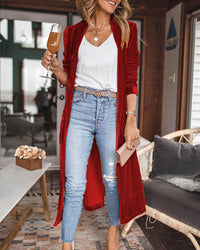 Leonie | Versatile long cardigan – Rot