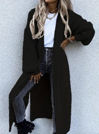 Nicole | Vielseitiger Langärmliger Cardigan – Schwarz