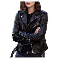 Andrea | Lässige Bikerjacke für mit Reißverschluss – Schwarz