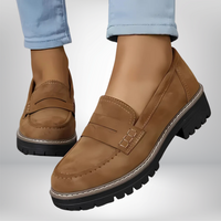Delphine | Bequeme Leder Loafer – Braun