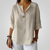 Elin | Damen Leinenhemd Luftig und Zeitlos – Beige