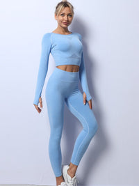Lenos | Atmungsaktive Leggings für Damen Sommer Fit – Blau