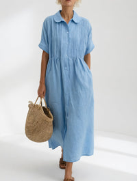 Clara | Bequemes Kleid mit lockerer Passform für jeden Tag – Hellblau