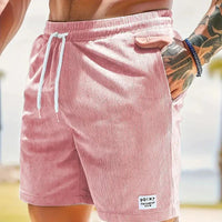 Joshua | Herren Legere strukturierte Shorts – Hellrosa