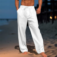 Lockere Hose Herren mit Kordelzug – Weiß