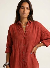 Luftige Damenbluse - Guusje – Rot