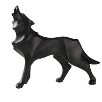 LupoForm – Geometrische Ulvenstatue mit scharfkantigem Design für moderne Räume – Schwarz