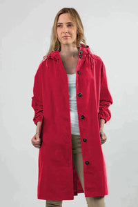 Wasserfeste Damen-Regenjacke mit Kapuze | Warm & Winddicht | Übergroße Passform – Viva Magenta