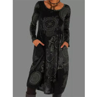 Elegantes Damen Winterkleid mit Wohlfühlkomfort – Schwarz