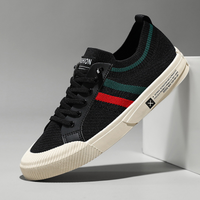 Rainer | Herren Freizeit Gepolsterte Gummisohle Sneakers – Schwarz