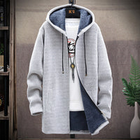 Braxton | Übergroßer Hoodie mit Reißverschluss – Hellgrau