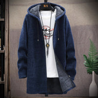 Braxton | Übergroßer Hoodie mit Reißverschluss – Marine