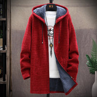 Braxton | Übergroßer Hoodie mit Reißverschluss – Rot