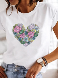 Marina | Lässiges locker sitzendes Sommer T Shirt – Herz