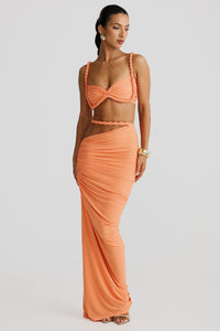 Selin | Zweiteiliges Kleid-Set – Orange
