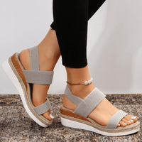 Melyora | Orthopädische Plateau-Sandalen – Grau