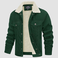 Laselith | Lässige Kordjacke für Herren – Jade Green