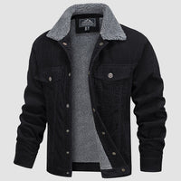 Laselith | Lässige Kordjacke für Herren – Schwarz
