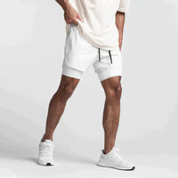 Mauro | Bequeme Trainingsshorts – Weiß