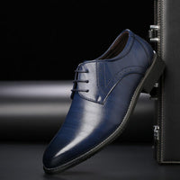 Chris | Schnürung Classic-Fit Schnürschuhe – Blau