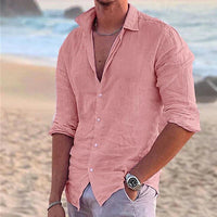 Barnaby | Lässige Passform Regular-Fit Langarmhemd – Rosa