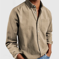 Edmund | Regular-Fit Langarm Langarmhemd – Khaki