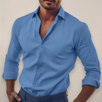 Elio | Herren Hemd mit langen Ärmeln – Hellblau